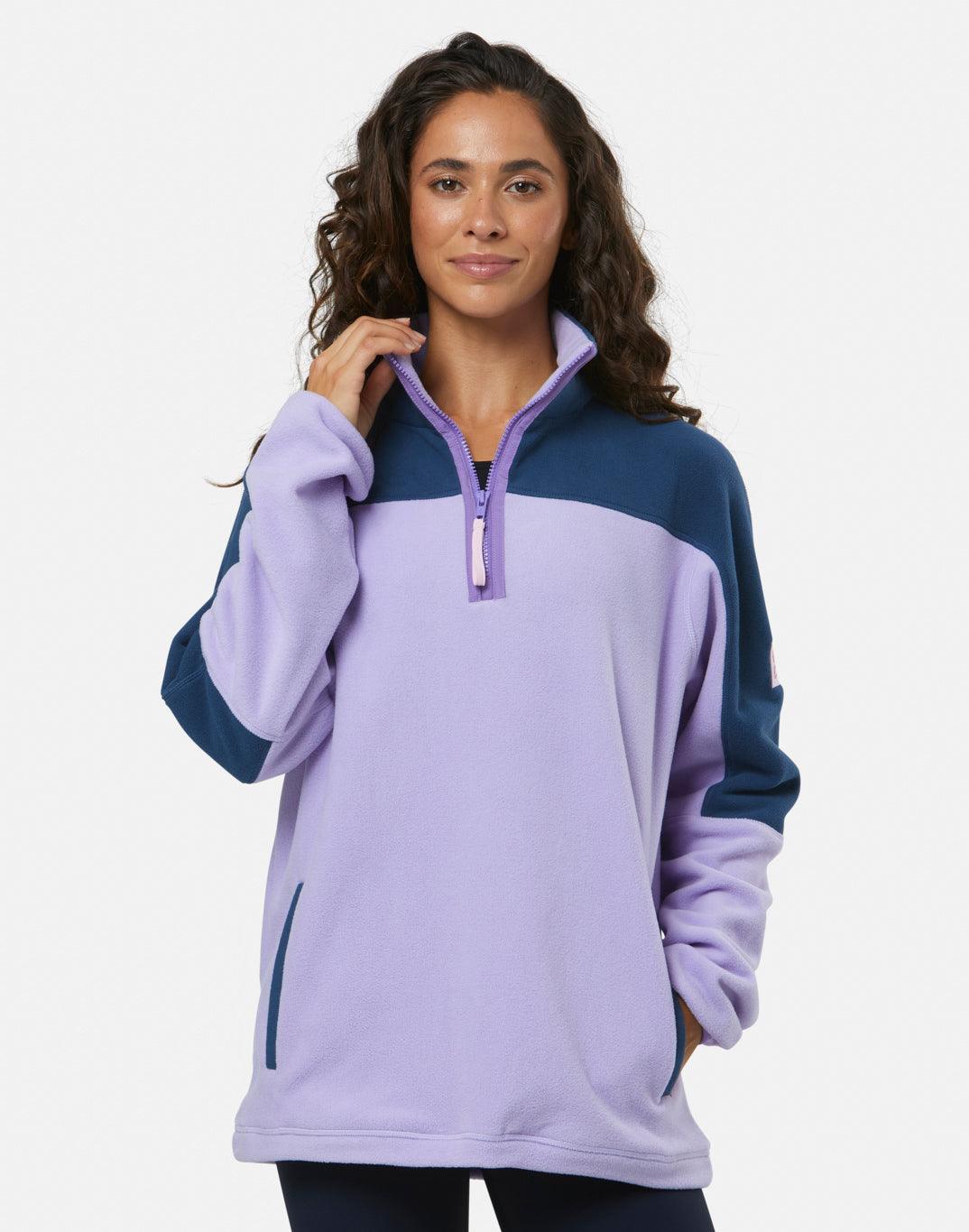 Half Zip Polar Fleece in Lilac - GymCoffee IE product image