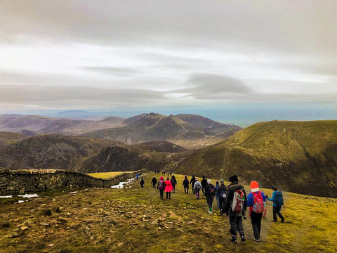 Our View of Mourne Mountain Range from Top of Slieve Donard