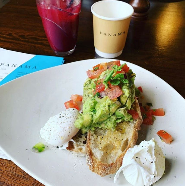 Eggs and Avocado on Sourdough Toast at Panama Café in Belfast