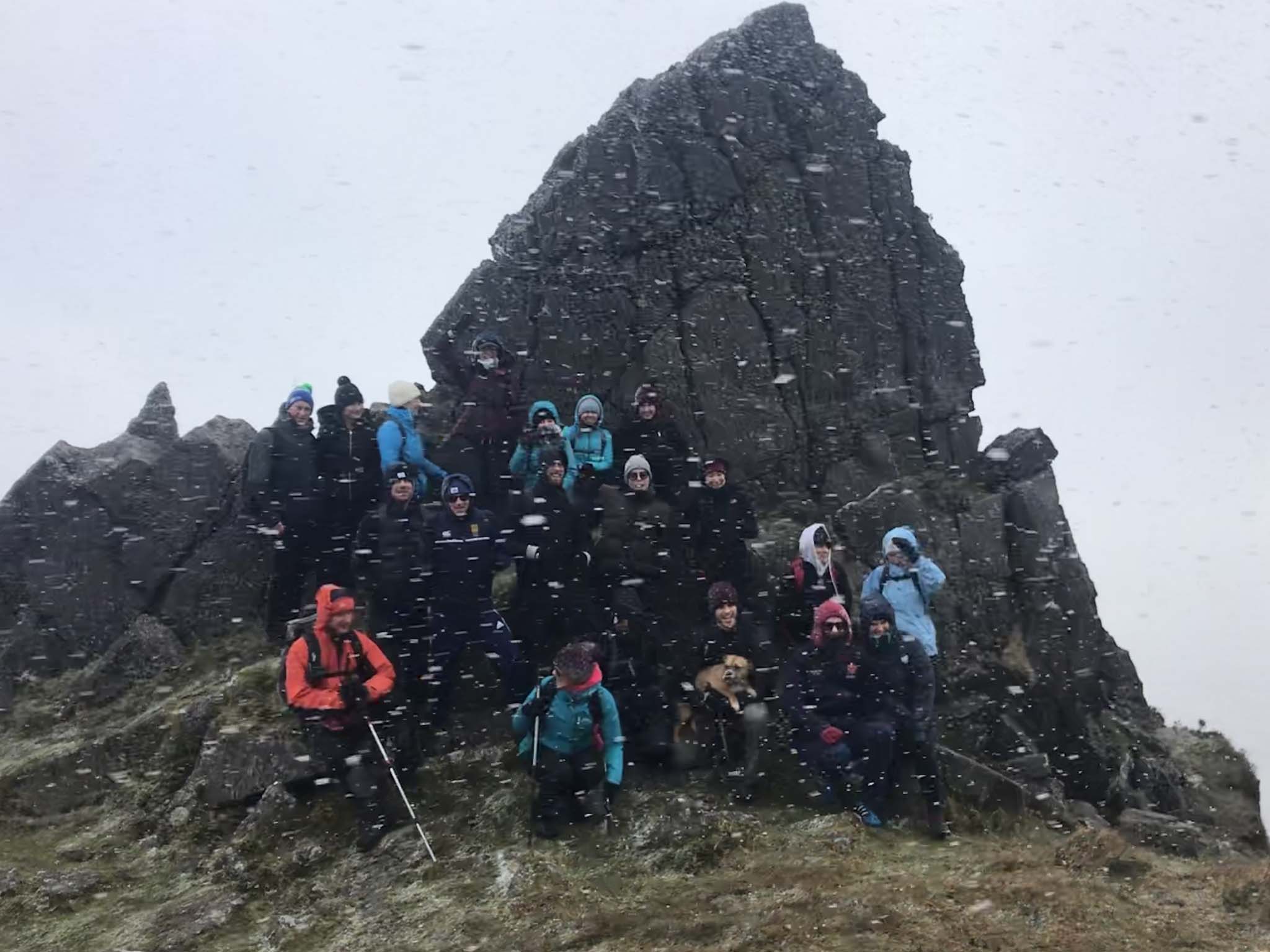 Group Hike Mid-Blizzard in Comeragh Mountains