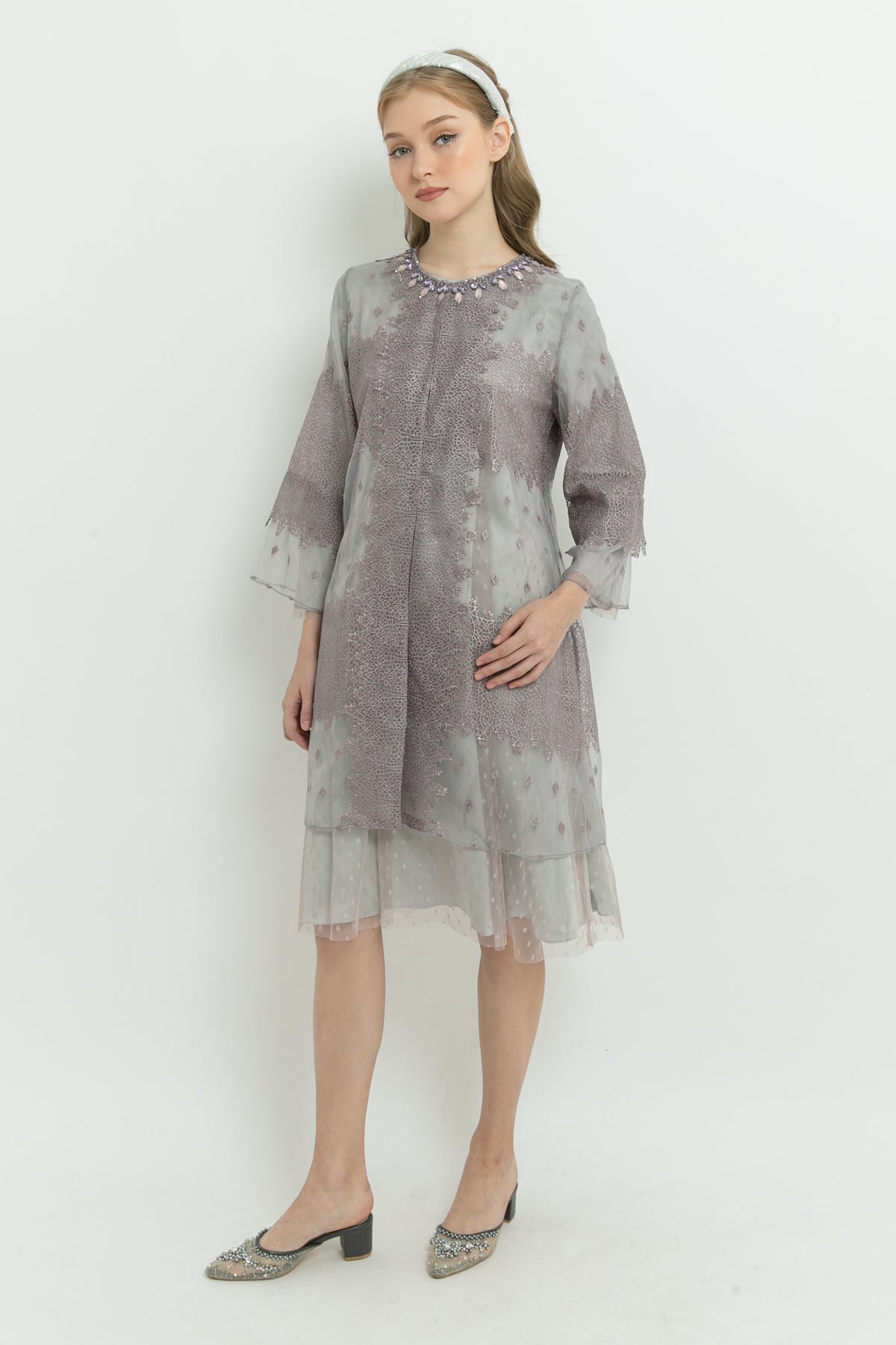 Linnea Long Outer in Greyish Lilac