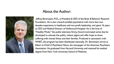 About Dr. Jeffrey Borenstein, President of the Brain and Behavior Research Foundation