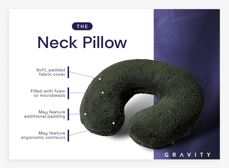 the neck pillow features