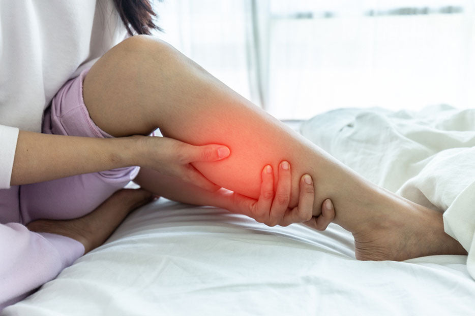 woman have calf leg pain