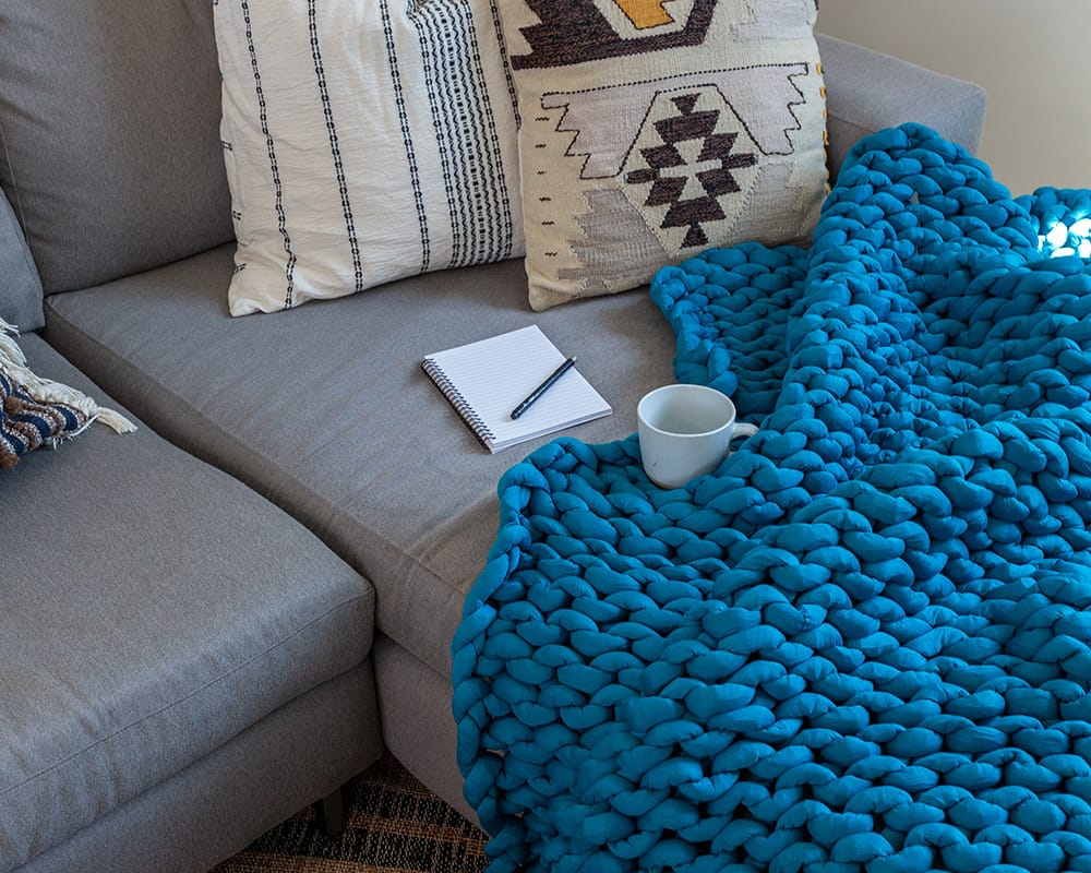 Chunky Knit Weighted Blanket Gravity Blankets