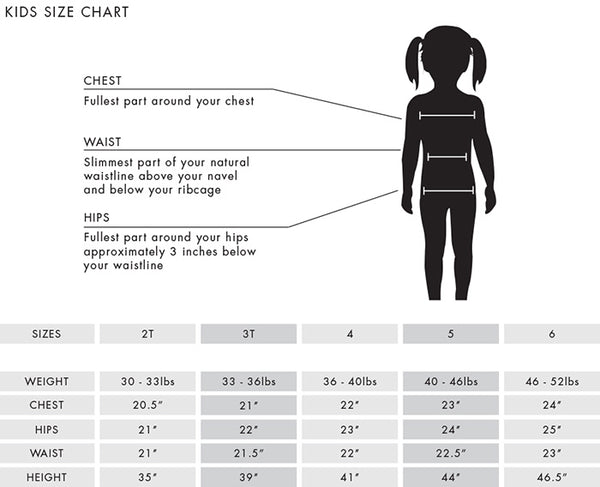 Hanes Little Girl Size Chart