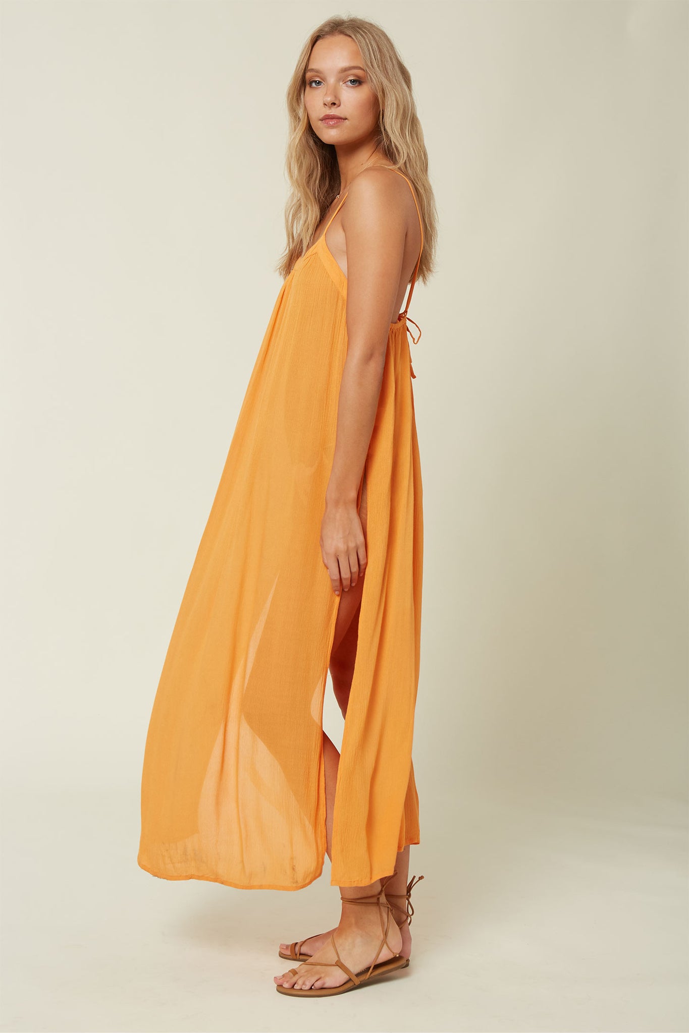 orange cover up dress