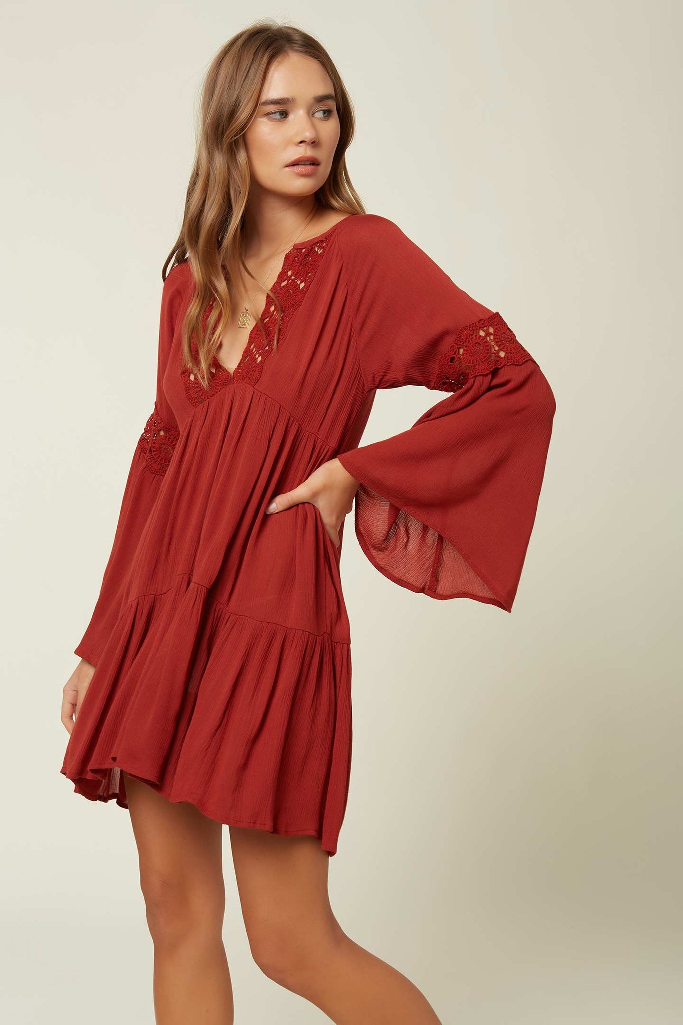 red cover up dress