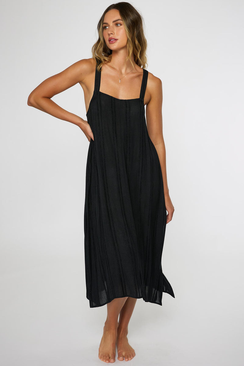 Saltwater Solids Miranda Dress Cover-Up - Black | O'Neill