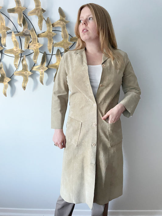 Suede Trench Dress