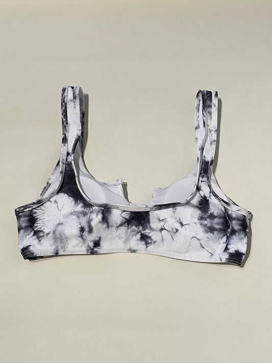 GAP Grey White Marble Scoopneck Racerback Bikini Top - Medium – Le