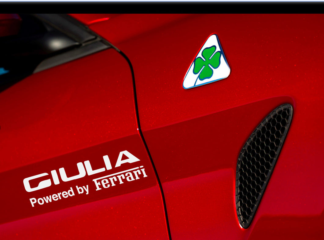 GIULIA POWERED BY STICKER FOR ROMEO GIULIA – VINYLSPORTCLASSIC