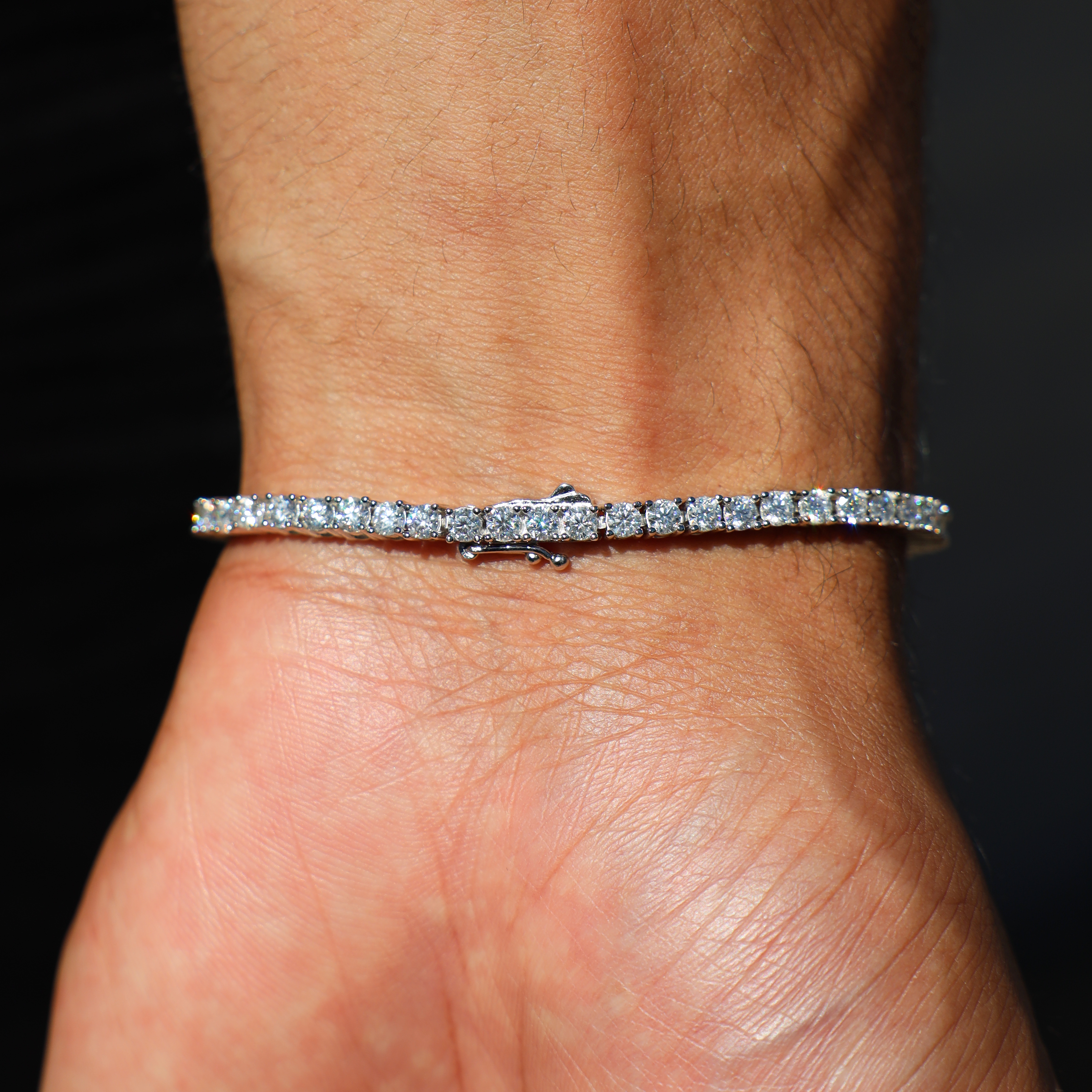 Studded Prong Set Cuban Link Bracelet - Silver – THE SNEAKER STUDIO