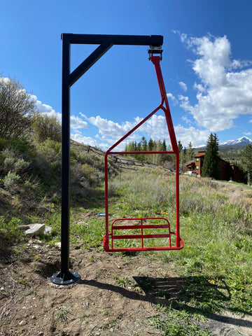 How to hang ski lift chair