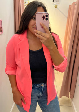 Color Craze Blazer- Pink