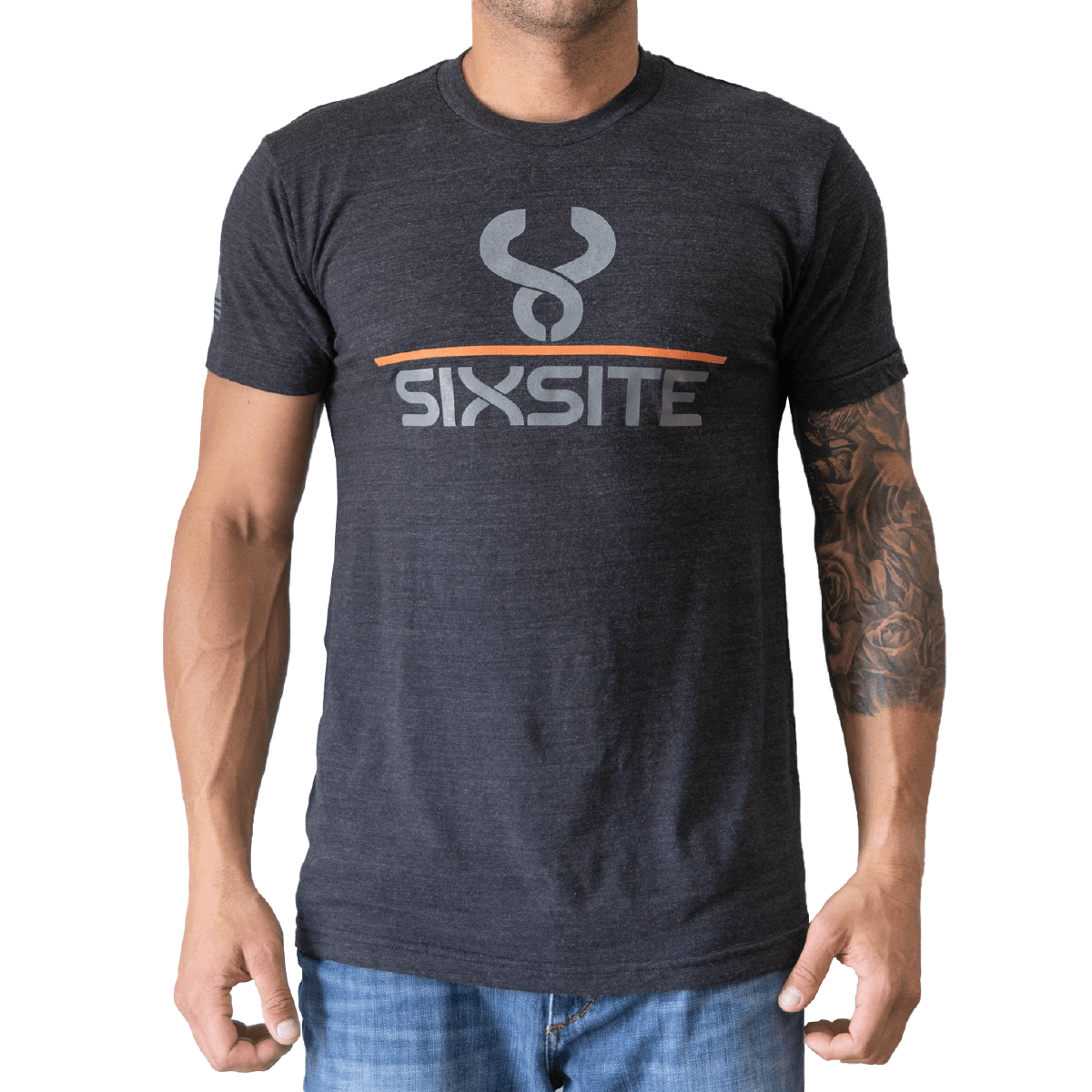 Outsider SIXSITE T-Shirt, Charcoal - SIXSITE GEAR product image