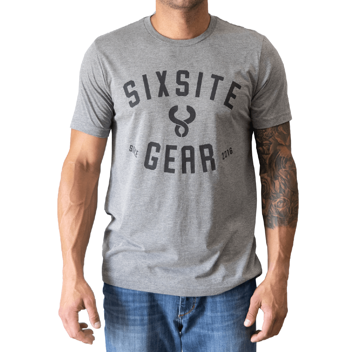 Classic SIXSITE T-Shirt - Grey - SIXSITE GEAR product image