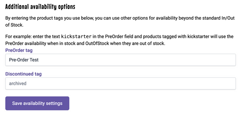 Additionaly Product Availability settings in JSON-LD for SEO that allows you to set a tag for PreOrders. The tag is set to Pre-Order Test