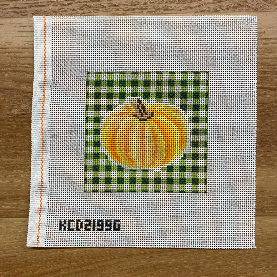 Pumpkin on Gingham