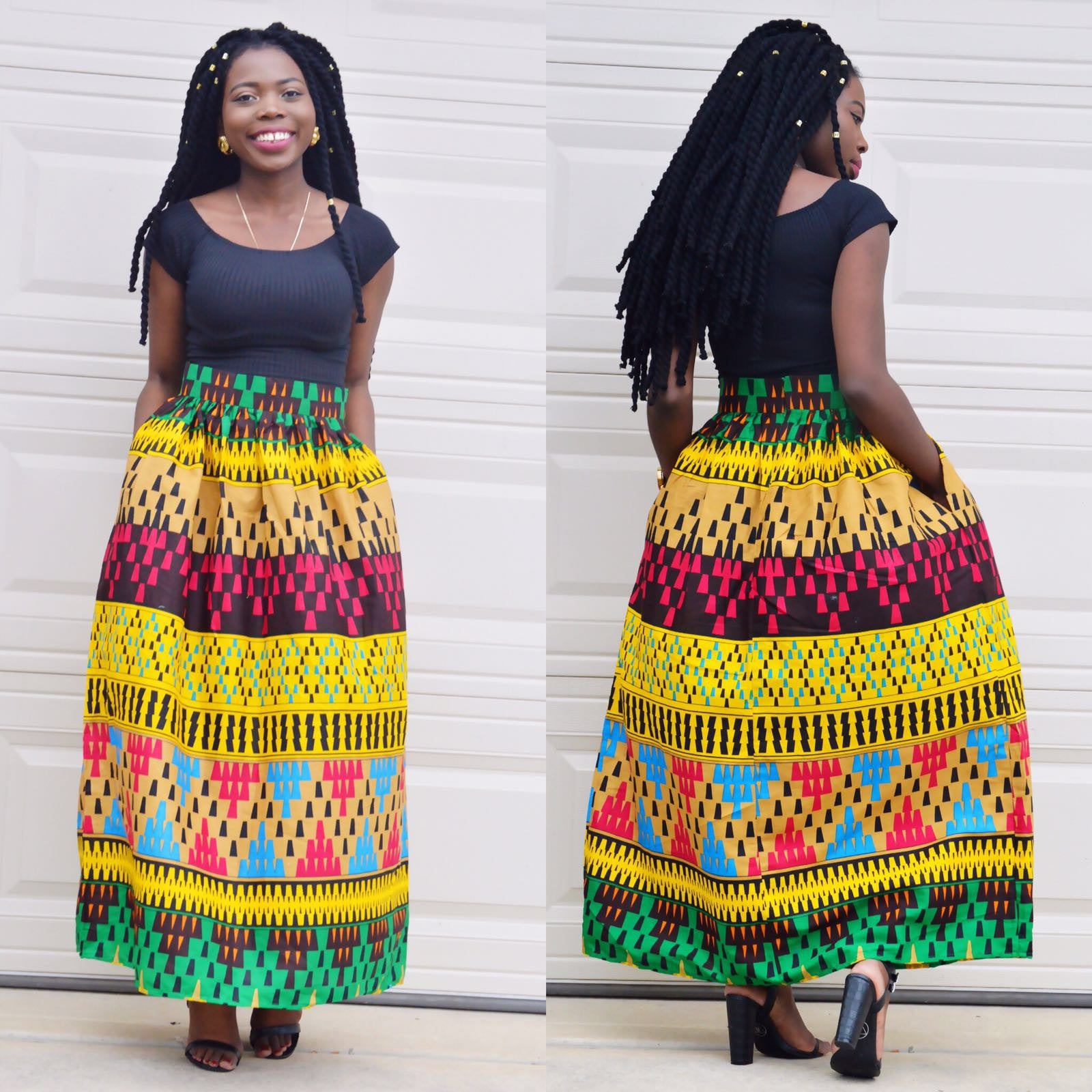 Arewa kente stripe skirt – Veroex