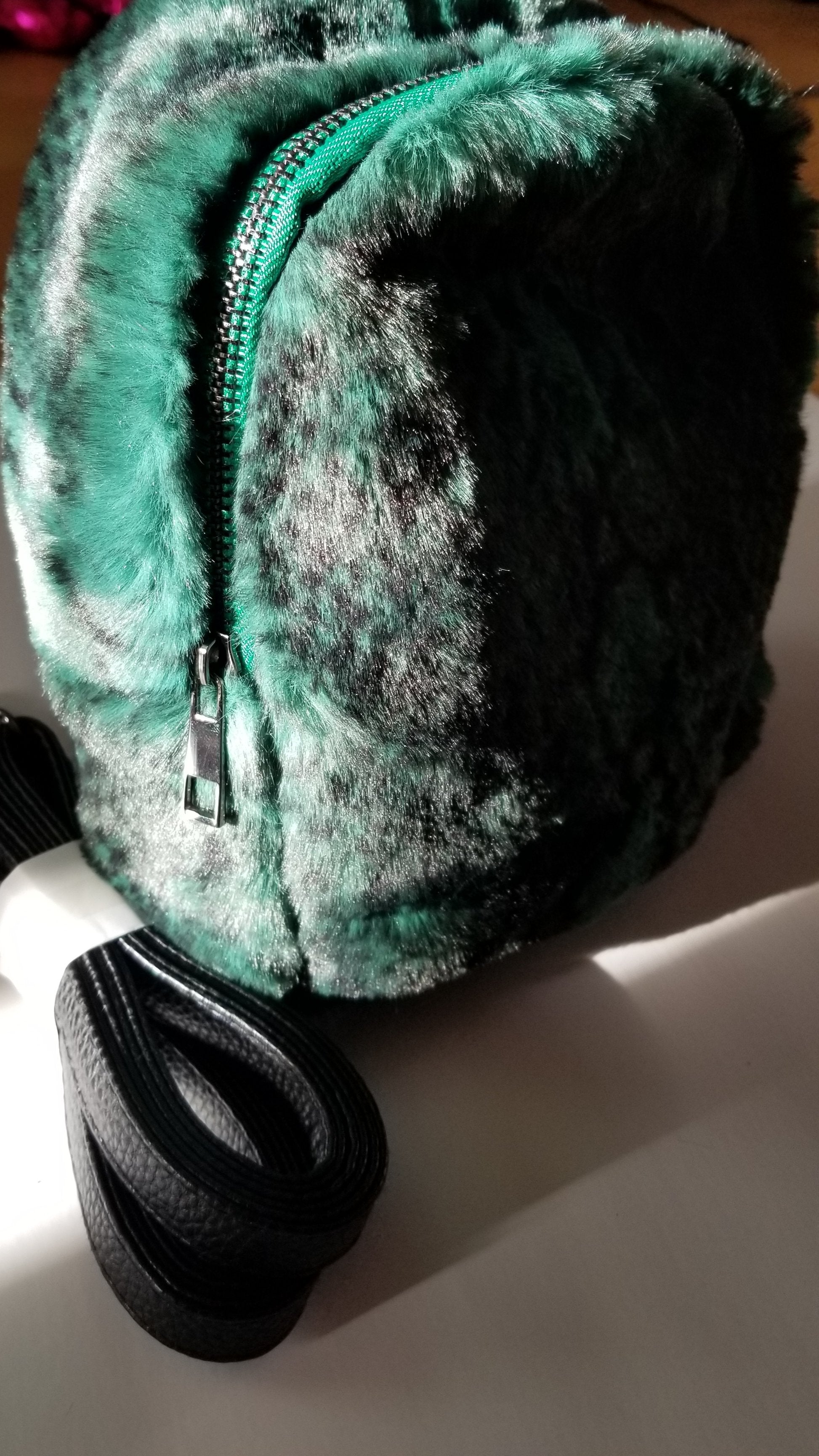 snake print mini backpack