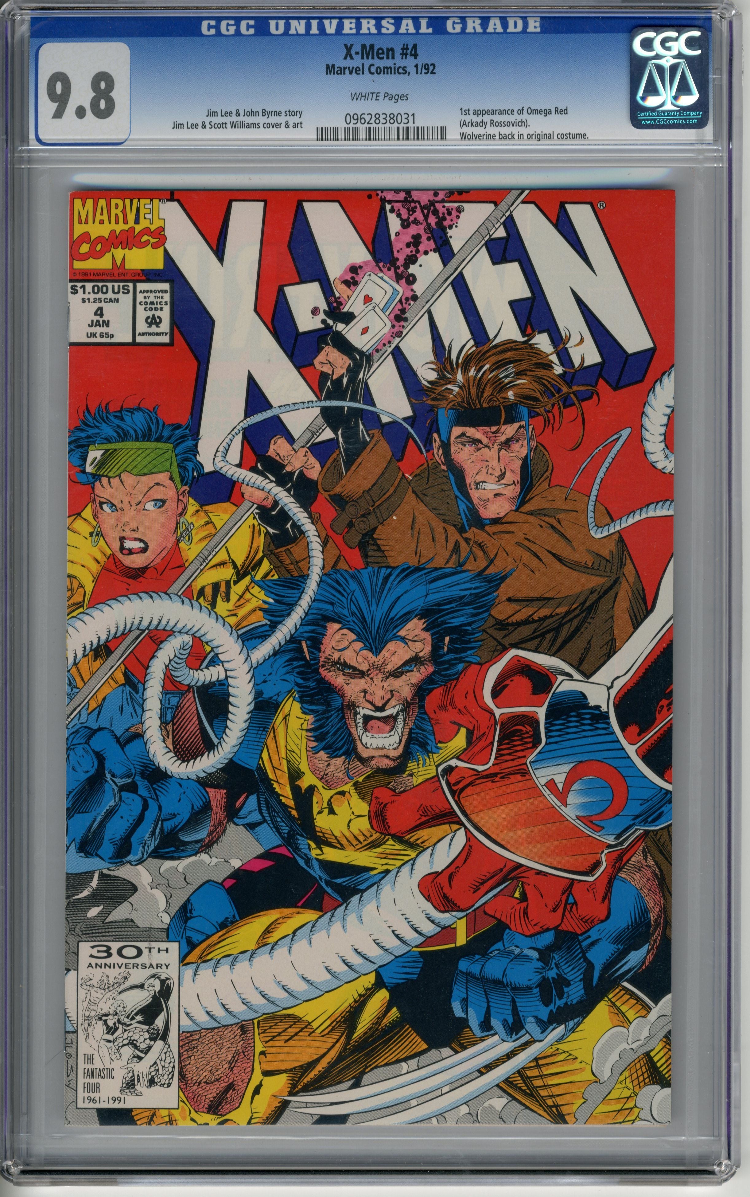 X-Men #4 - CGC  - 1st App Omega Red - Jim Lee Art - Marvel Comic - –  Saddle City Comics