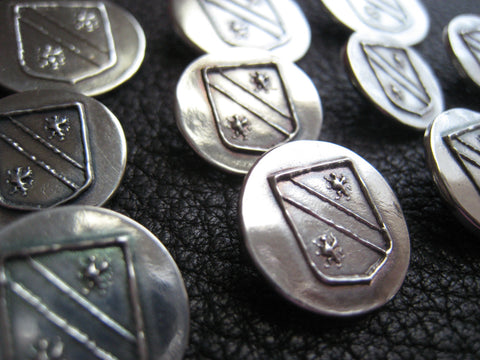 silver coat buttons