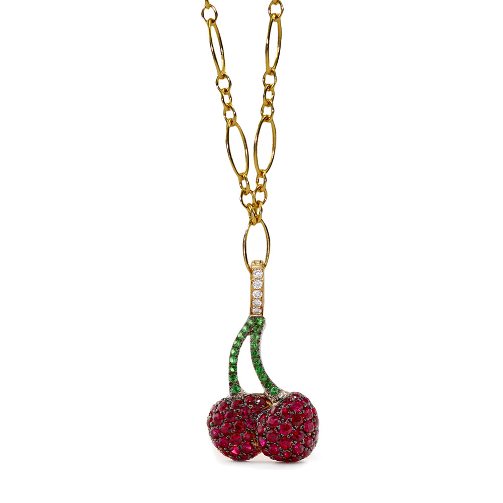 Twin Cherry Clip-On Charm