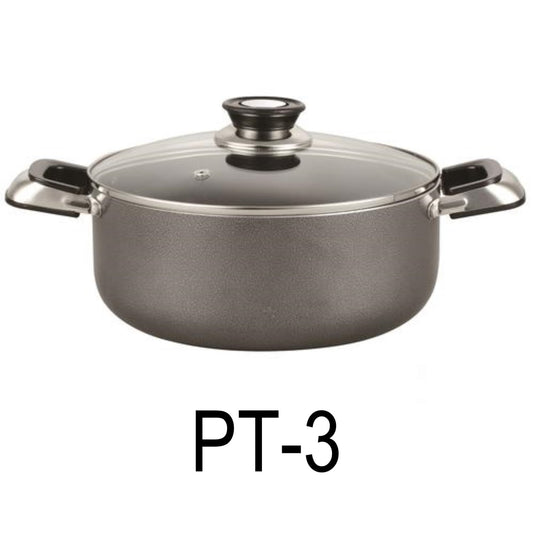 30 QT Non-stick Stockpot with Glass Lid – R & B Import