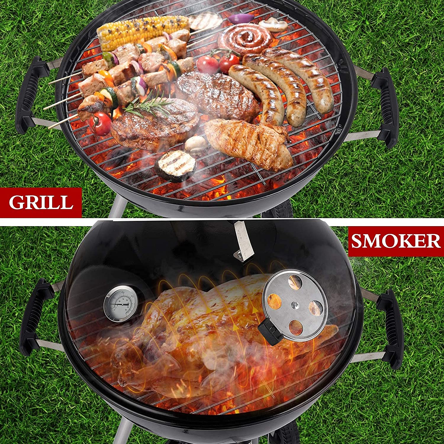 roekeloos hoorbaar Werkwijze 17" Round Portable BBQ Roaster Grill - Asador- Charcoal Grill – R & B Import