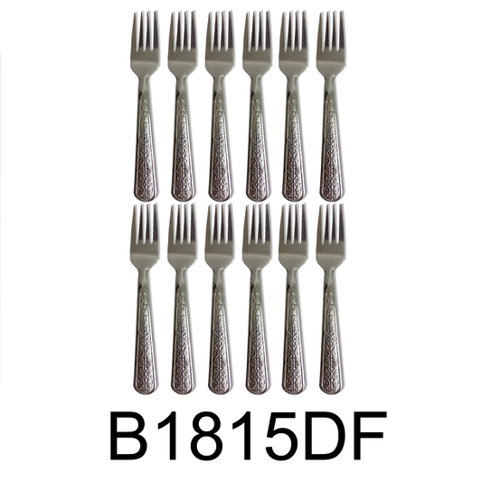 12 PC Wavy Cloud Design Stainless Steel Silver Dinner Knife – R