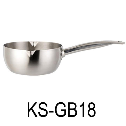 220ml Stainless Steel Small Sauce Pot with Dual Pour Spout – R & B