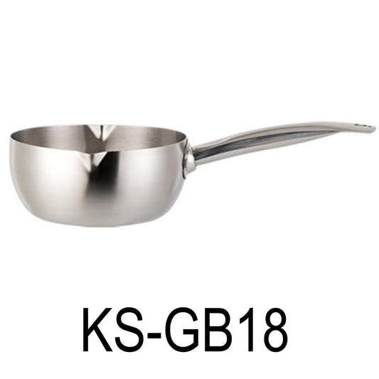 1pc Stainless Steel Saucepan, Hot Oil Pan, Melting Pan, Flat