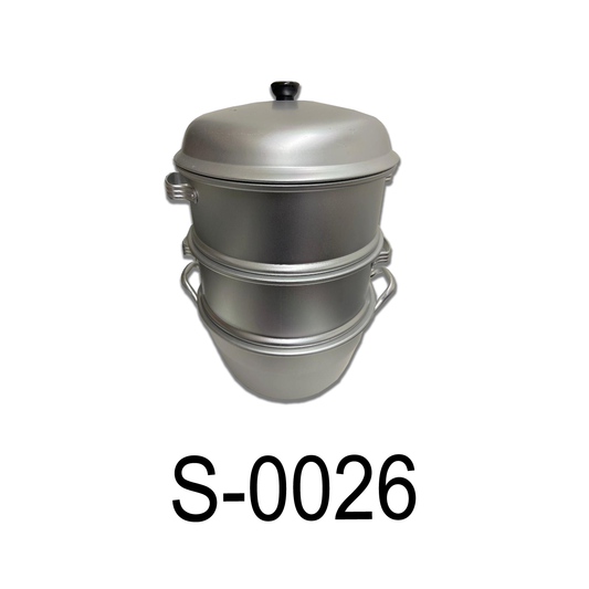 64 qt. Aluminum Cooking Stock Pot with Basket for Steaming Tamales