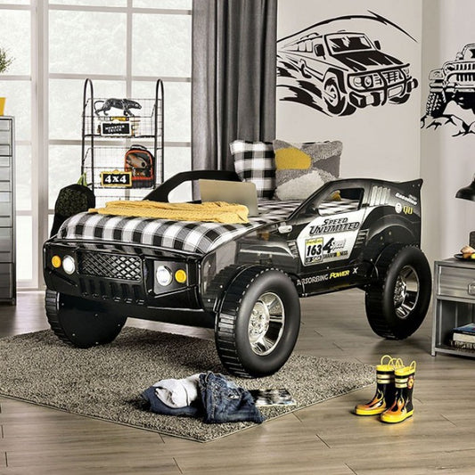 Black Trackster Twin Car Bed Frame – R & B Import