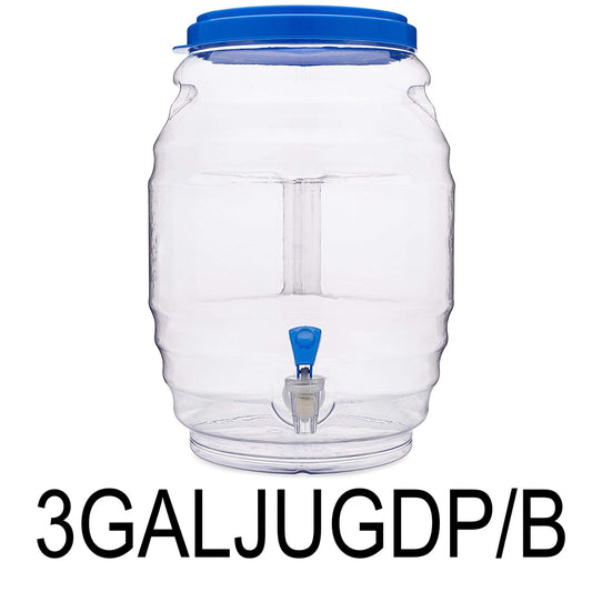 Champs Plastic Jar Vitrolero w/ Handle Spout (5 gal) - Case - 4 Units, Clear