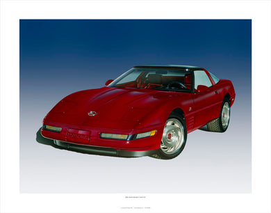 40TH ANNIVERSARY CORVETTE - AutomotiveFineArt.com