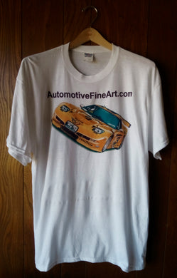 AUTOMOTIVEFINEART.COM WHITE T-SHIRT - AutomotiveFineArt.com