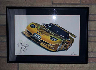 SAMPLE BIG DALE GICLEE FRAMED (Signed by Dale Jr. NOT FOR SALE) See top front page... - AutomotiveFineArt.com