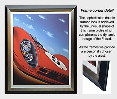 SAMPLE FERRARI GICLEE FRAMED - AutomotiveFineArt.com