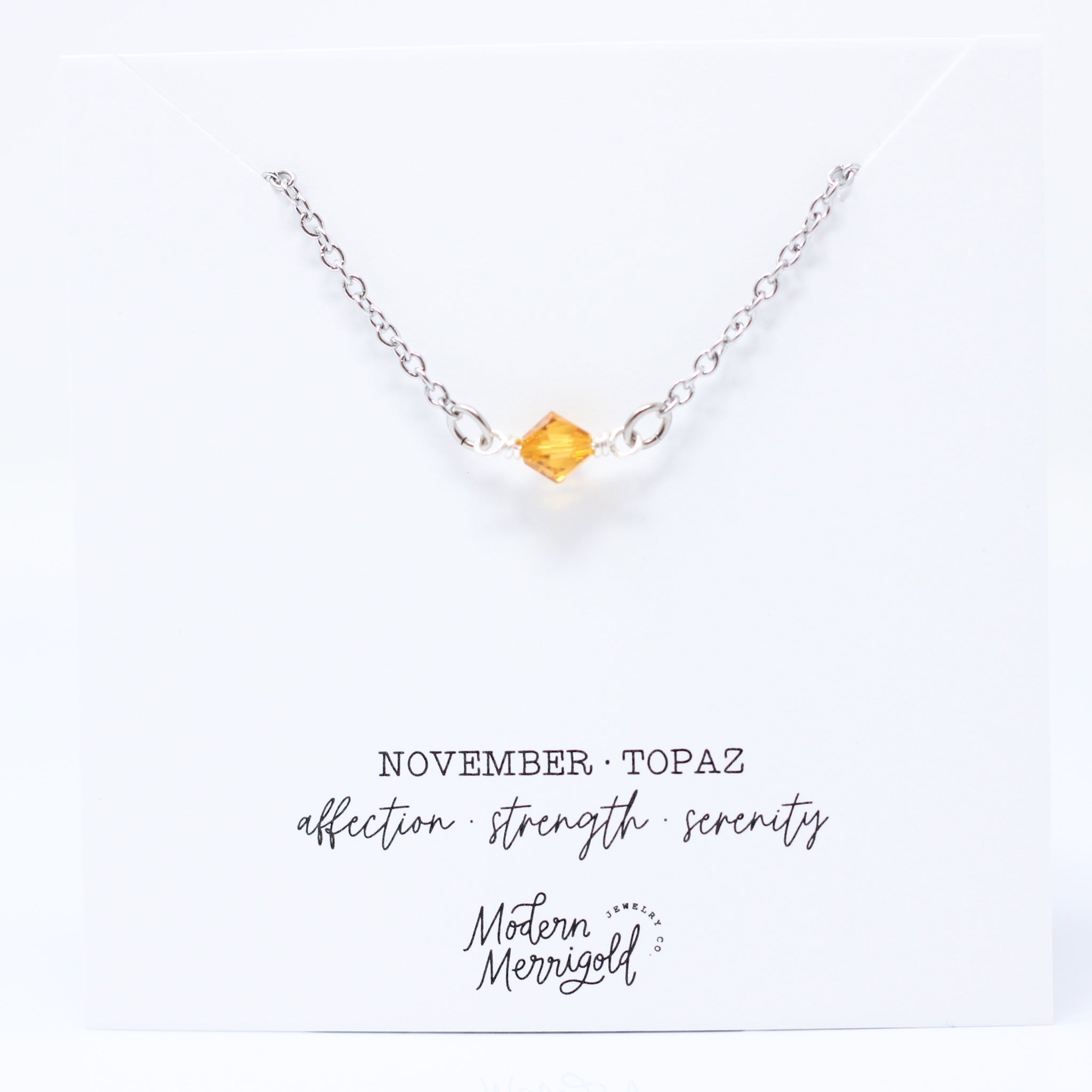 November Birthstone Necklace - Modern Merrigold product image