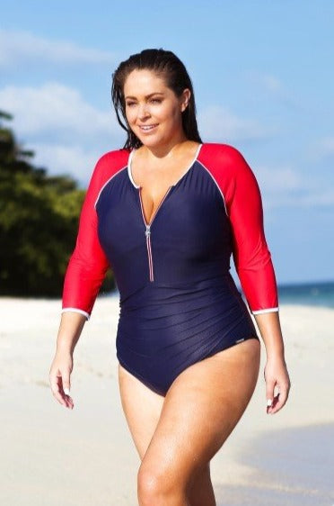 long sleeve bathing suits plus size