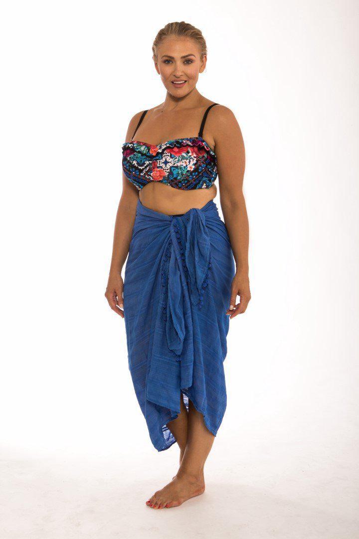 blue sarong skirt