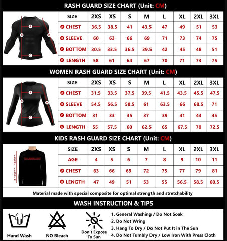 XMartial size chart