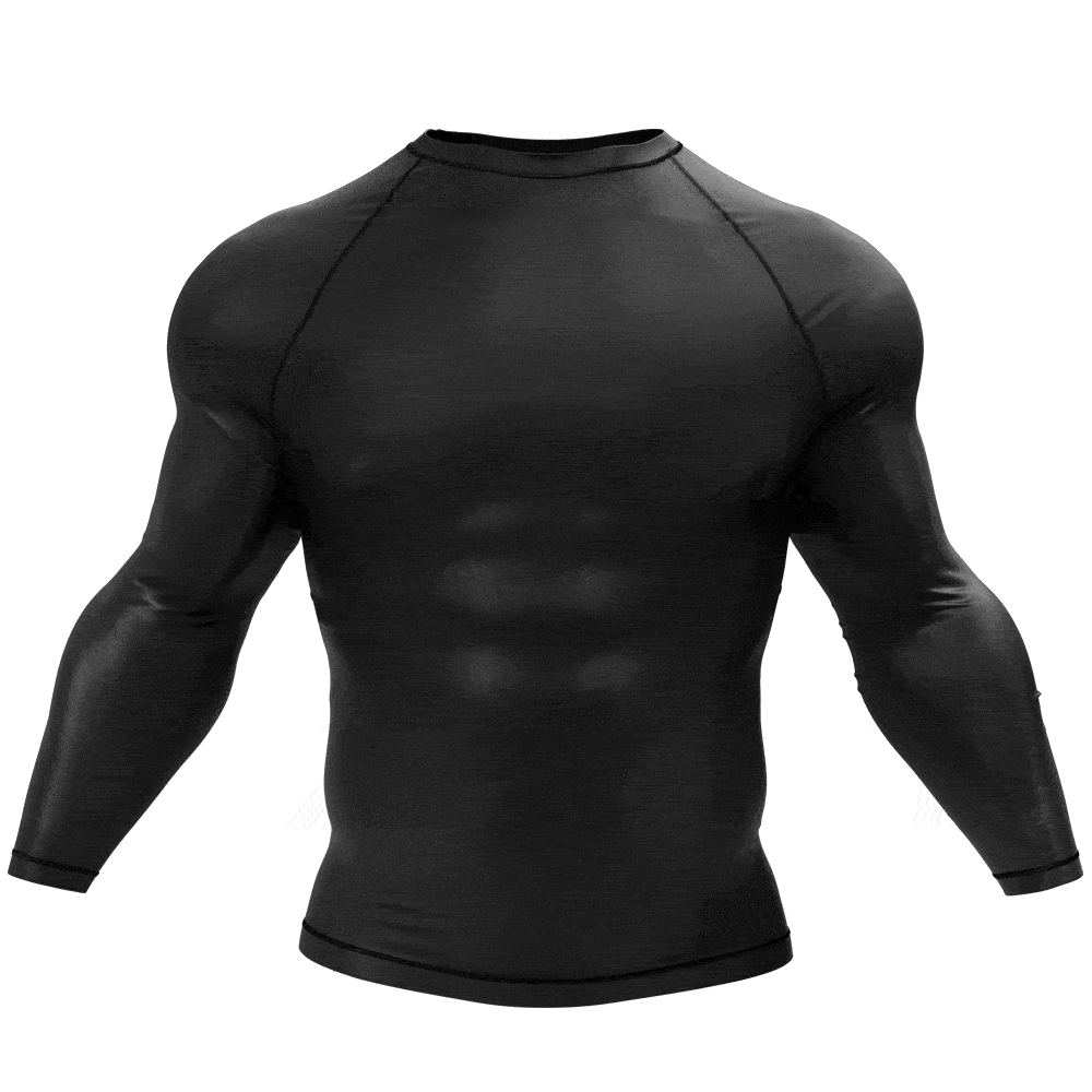 Product image for Premium Black BJJ Rash Guard