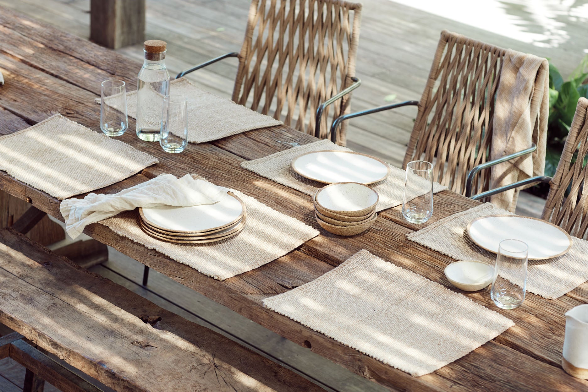 rustic earthy table setting 