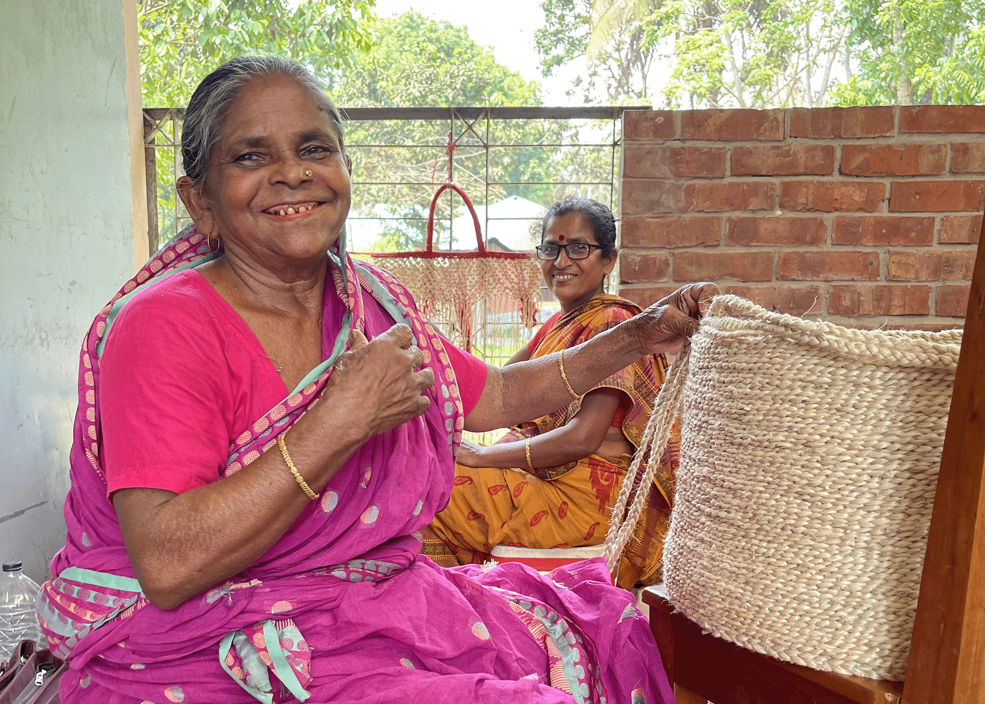 The Dharma Door jute basket artisan