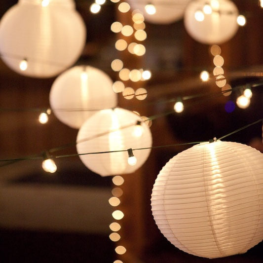 white paper ball lantern