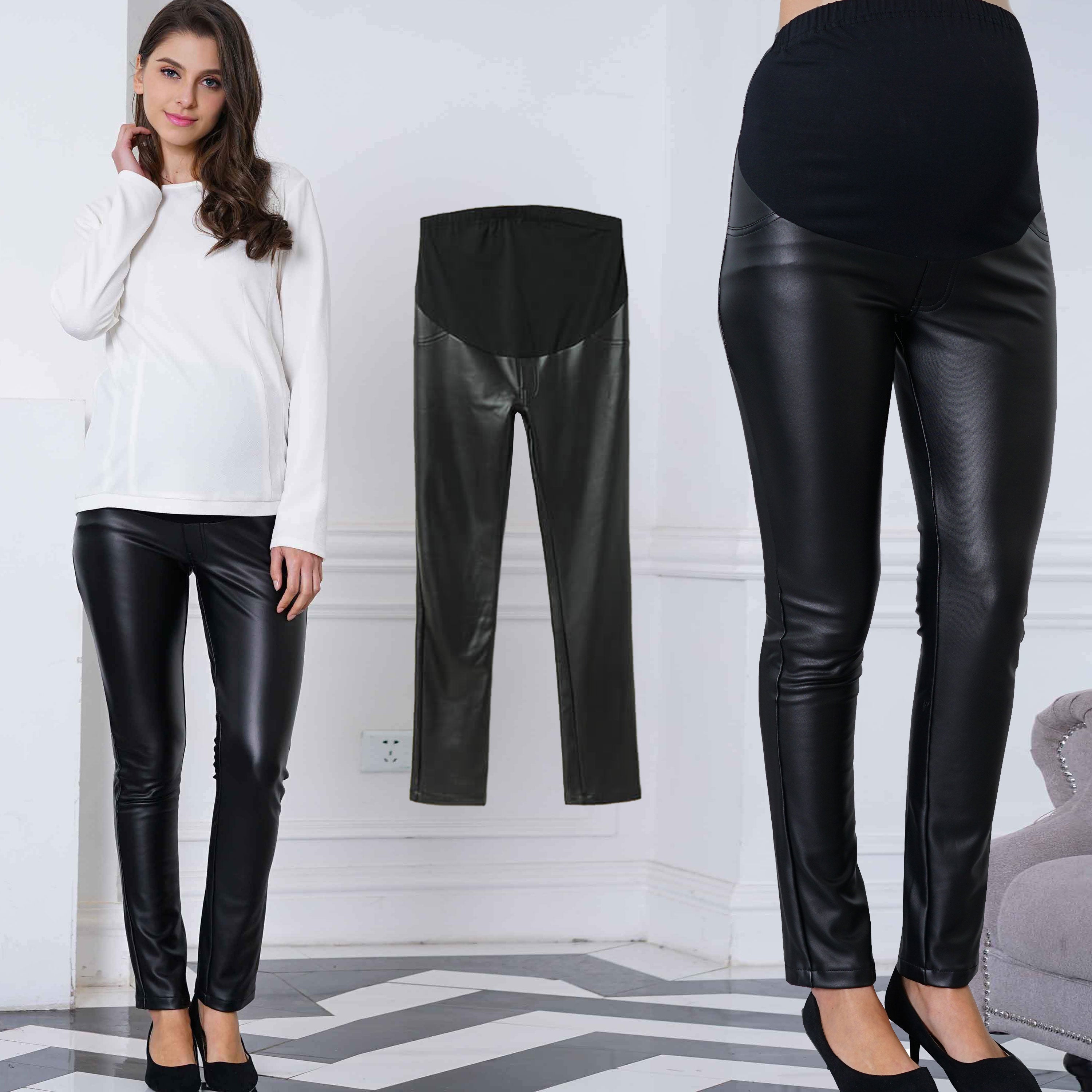 fake leather pants