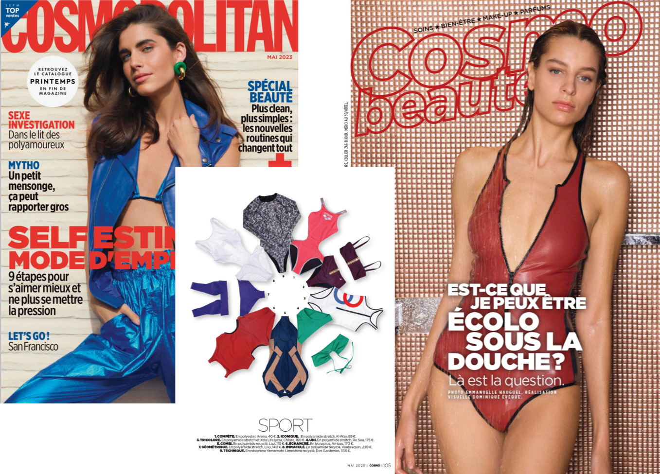 Chlore Swimwear - Cosmopolitan Magazine Mai 2023